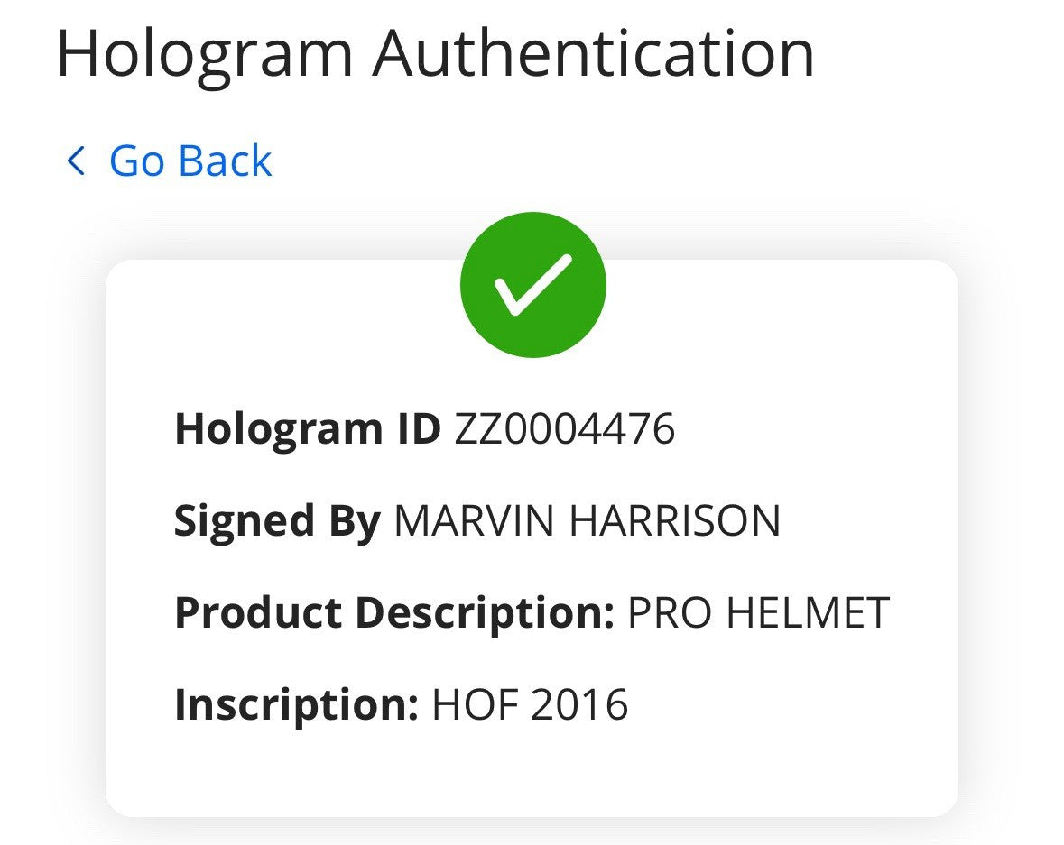 Marvin Harrison Signed Colts Pro Line Authentic FS Helmet HOF 16 Auto Fanatics