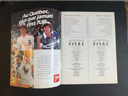 SUGAR RAY LEONARD ROBERTO DURAN OFFICIAL Canadien Fight Program Montreal 1980