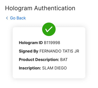 Fernando Tatis Jr Padres Signed Victus Game Bat Slam Diego Auto Fanatics & MLB
