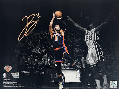 Jalen Brunson Signed 11x14 Spotlight Photo Framed NY Knicks Mint Auto Fanatics