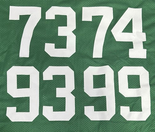 NY Sack Exchange Multi Signed Jets Jersey Klecko Gastineau Lyons Salaam Auto JSA