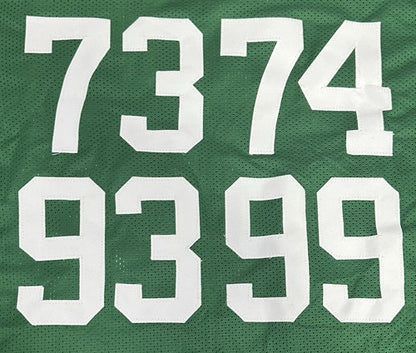 NY Sack Exchange Multi Signed Jets Jersey Klecko Gastineau Lyons Salaam Auto JSA