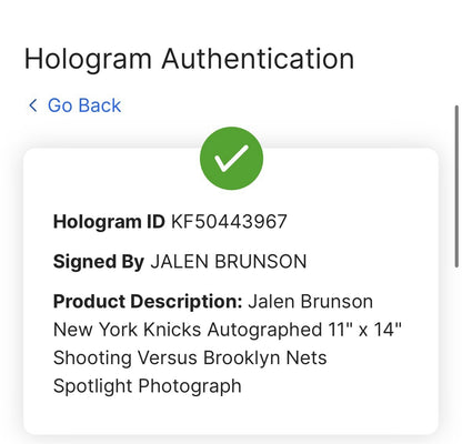 Jalen Brunson Signed 11x14 Framed Spotlight Photo NY Knicks Mint Auto Fanatics