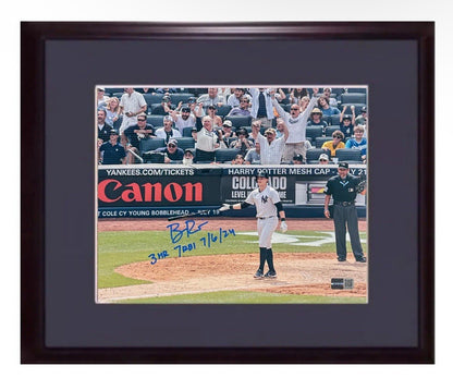 Ben Rice Signed 8x10 Framed Photo Ny Yankees 3 HR 7 RBI Rookie Auto Steiner COA