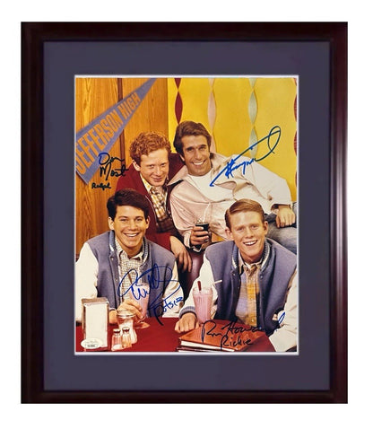 Happy Days Signed 11x14 Framed Photo Winkler Most Williams Howard 4 Auto JSA COA