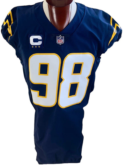 Linval Joseph 2021 Game Used Nike On Field Alternate LA Chargers Jersey Patch