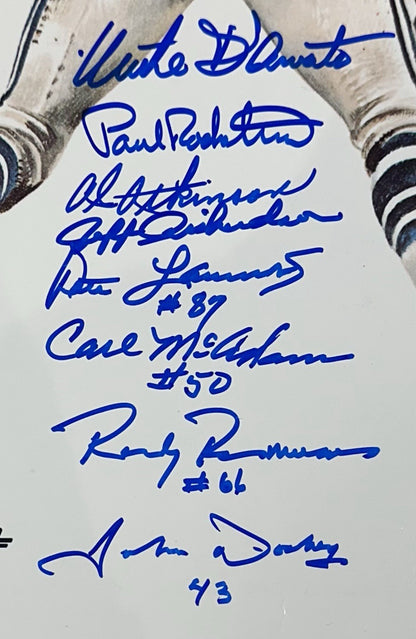1969 Jets Team Signed 16x20 Framed SB Photo 24 Auto Namath Fanatics Steiner COA