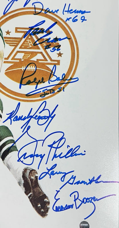 1969 Jets Team Signed 16x20 Framed SB Photo 24 Auto Namath Fanatics Steiner COA