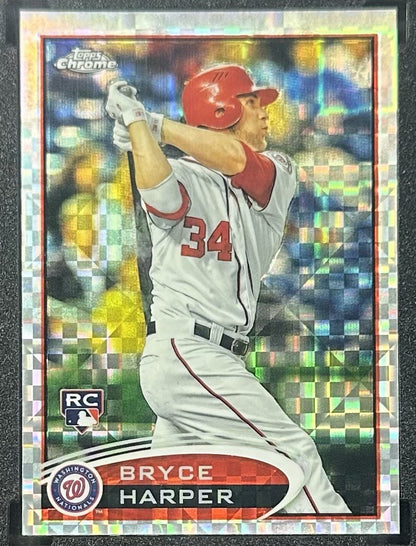 2012 Topps Chrome Bryce Harper Xfractor Rookie SGC 9 Mint RC Nationals Phillies