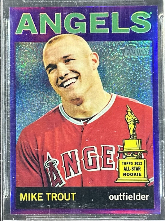 2013 Topps Heritage Chrome Mike Trout Purple Refractors BGS 9.5 Gem Mint Angels