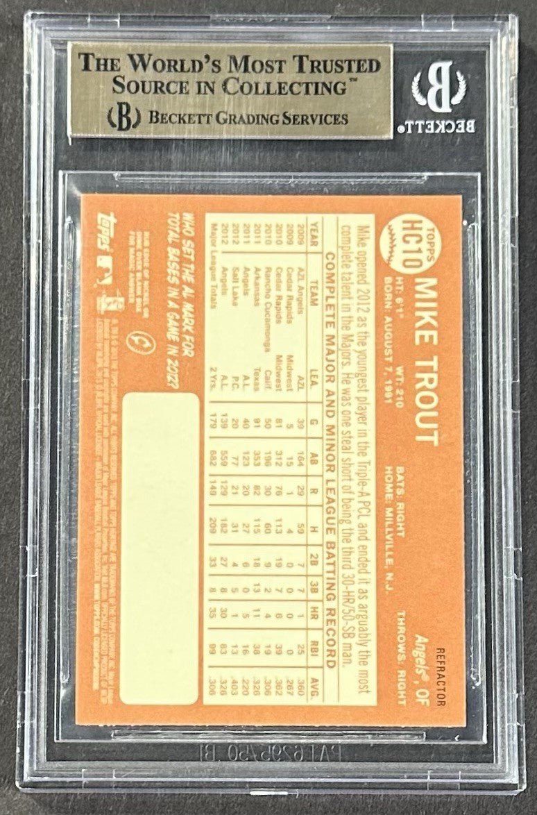 2013 Topps Heritage Chrome Mike Trout Purple Refractors BGS 9.5 Gem Mint Angels