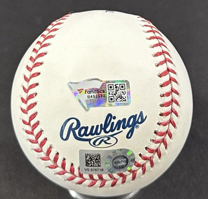 Mike Piazza Signed MLB HOF Logo Baseball HOF 2016 Autograph Mets Fanatics COA