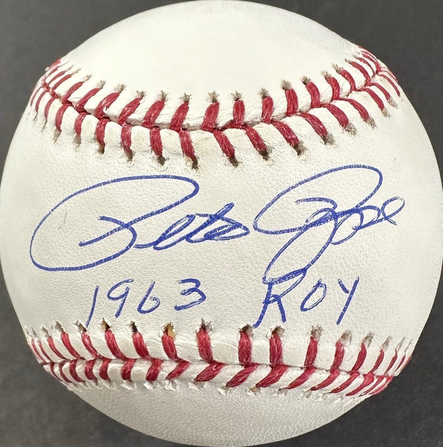 Pete Rose Signed Official MLB Baseball Reds 1963 ROY Autograph Steiner Holo