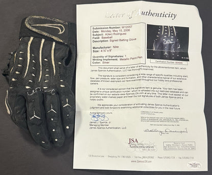 Alex Rodriguez Signed Nike Game Used Worn Batting Glove Yankees Auto JSA LOA