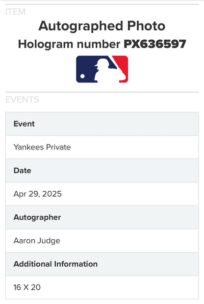 Aaron Judge NY Yankees Signed 16x20 Photo Framed Mint Autograph Fanatics COA