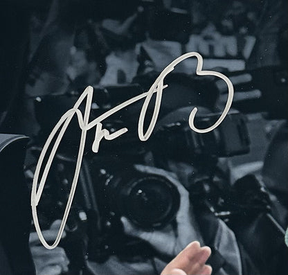 Tom Brady Aaron Rodgers Signed 16x20 Framed Photo Packers Autograph Fanatics COA