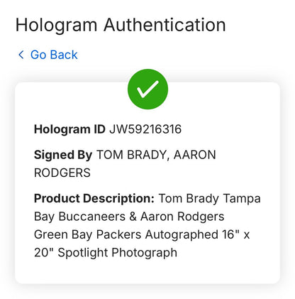 Tom Brady Aaron Rodgers Signed 16x20 Framed Photo Packers Autograph Fanatics COA