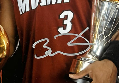 Shaquille O’Neal Dwayne Wade Signed 16x20 Framed Finals Photo Heat Auto Fanatics
