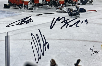 Florida Panthers Team Signed 16x20 Framed Stanley Cup Photo 8 Auto LE Fanatics