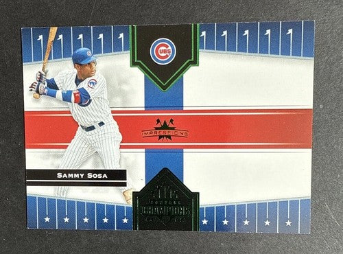 2005 Donruss Champions #264 Sammy Sosa Impressions Green  #2/25 Sp  Chicago Cubs