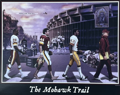 Washington Redskins 16x20 Litho Photo Mohawk Trail Joe Theismann Gibbs Riggins