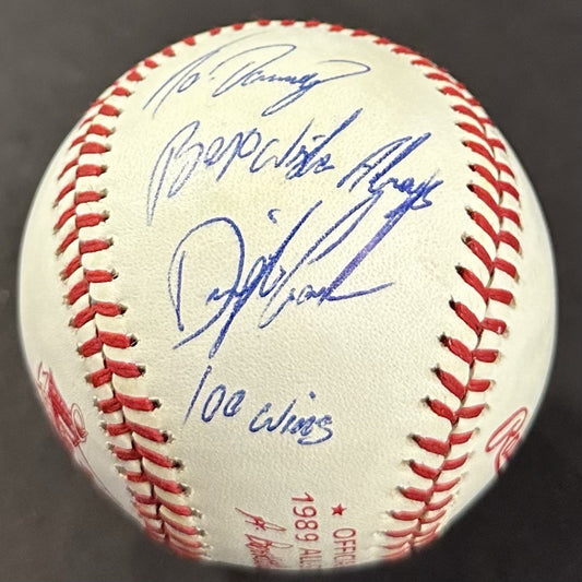 Dwight Gooden Signed 1989 All Star Game Baseball Mets To Danny 100 Wins Auto COA