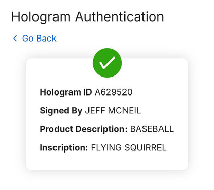 Jeff McNeil Signed Official MLB Baseball Mets Flying Squirrel Auto Fanatics COA