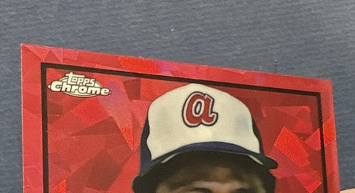 2021 Topps Chrome Platinum Anniversary Red Atomic Refractor Hank Aaron /100 Mint