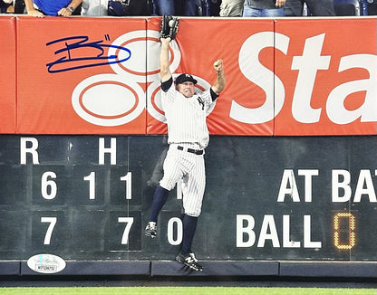 Brett Gardner Signed 8x10 Jumping Catch Photo Framed NY Yankees Autograph JSA