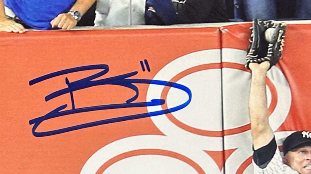 Brett Gardner Signed 8x10 Jumping Catch Photo Framed NY Yankees Autograph JSA