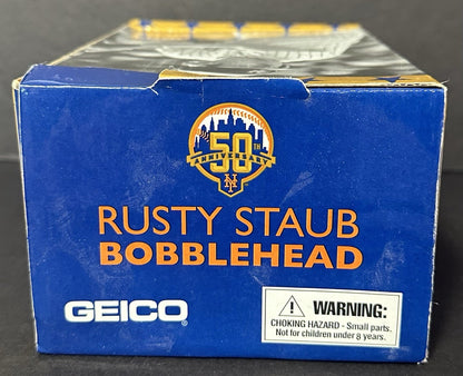 Rusty Staub NY Mets 50th Anniversary Bobblehead Citi Field SGA 5/26/12 Geico NIB