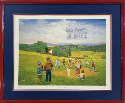 Dick Perez Signed 30x25 Framed Cooperstown The Dream LE Litho Photo Auto HOF