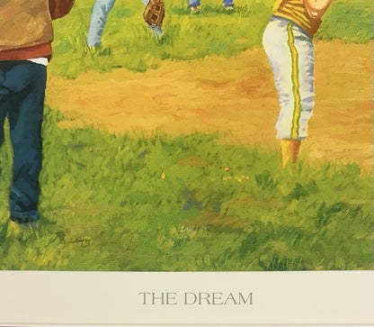 Dick Perez Signed 30x25 Framed Cooperstown The Dream LE Litho Photo Auto HOF