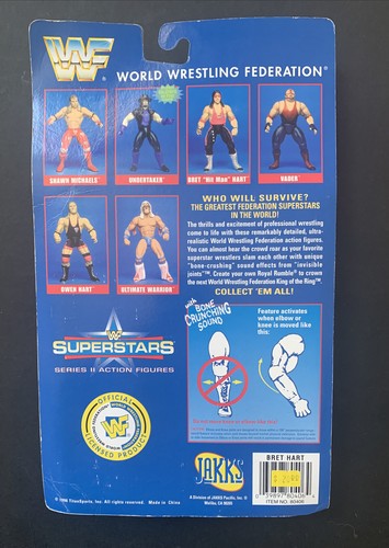 WWE Superstars Signed Bret Hitman Hart Jakks Figure New Mint Silver Auto Psa Coa