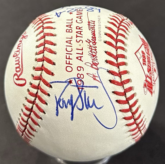 Darryl Strawberry Signed 1989 All Star ASG Baseball Mets To Danny 30-30 Auto COA