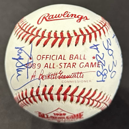 Darryl Strawberry Signed 1989 All Star ASG Baseball Mets To Danny 30-30 Auto COA