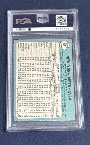 1965 Topps High # New York Mets Team #551 PSA 9 MINT Centered High End