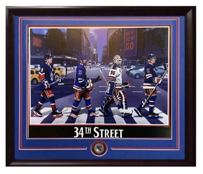 1994 Stanley Cup Rangers 16x20 Framed Photo Litho Messier Richter Leetch Graves
