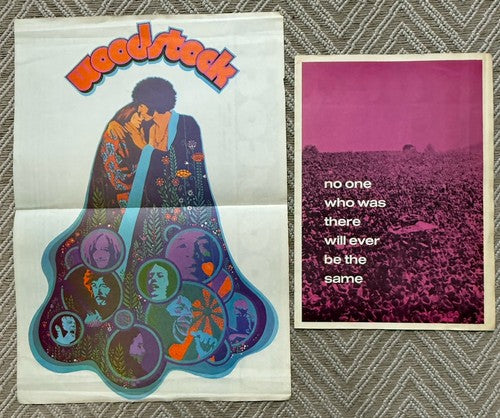 Woodstock Press Release Program 1970’s Original Color Poster Complete Nice