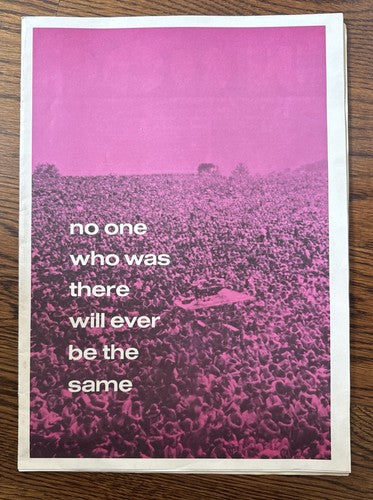 Woodstock Press Release Program 1970’s Original Color Poster Complete Nice