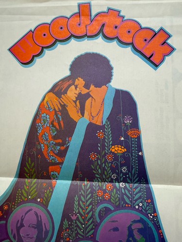 Woodstock Press Release Program 1970’s Original Color Poster Complete Nice