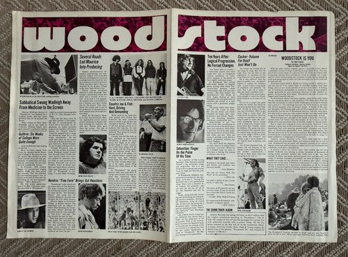 Woodstock Press Release Program 1970’s Original Color Poster Complete Nice