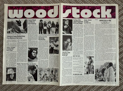 Woodstock Press Release Program 1970’s Original Color Poster Complete Nice
