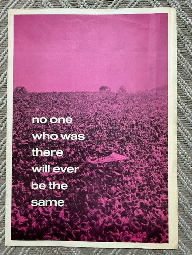 Woodstock Press Release Program 1970’s Original Color Poster Complete Nice