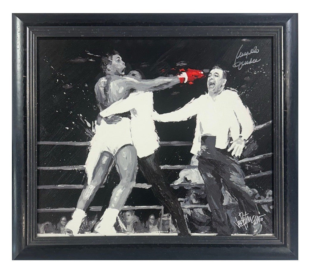 Angelo Dundee Signed 20x24 Framed Muhammad Ali Petruccio Canvas Giclee Auto JSA