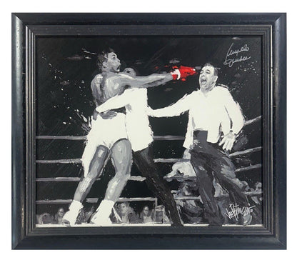 Angelo Dundee Signed 20x24 Framed Muhammad Ali Petruccio Canvas Giclee Auto JSA