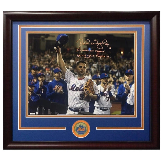 David Wright Signed Final Game Mets #5 Honor Captain Auto 16x20 Framed Photo JSA