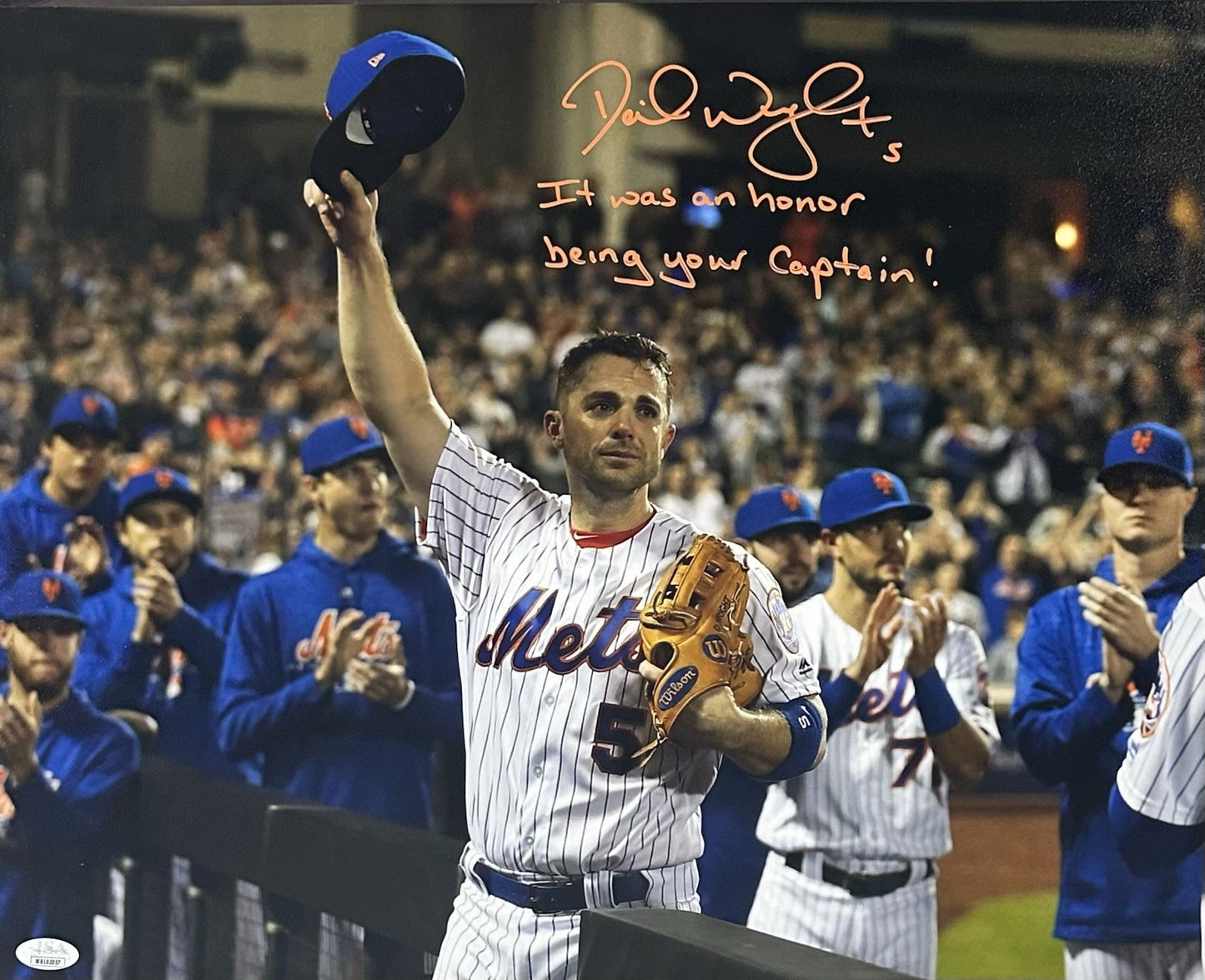David Wright Signed Final Game Mets #5 Honor Captain Auto 16x20 Framed Photo JSA