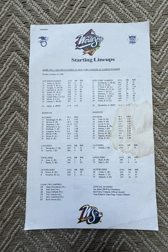 1998 NEW YORK YANKEES POST-SEASON MEDIA GUIDE WORLD SERIES CHAMPS W/ Press Notes