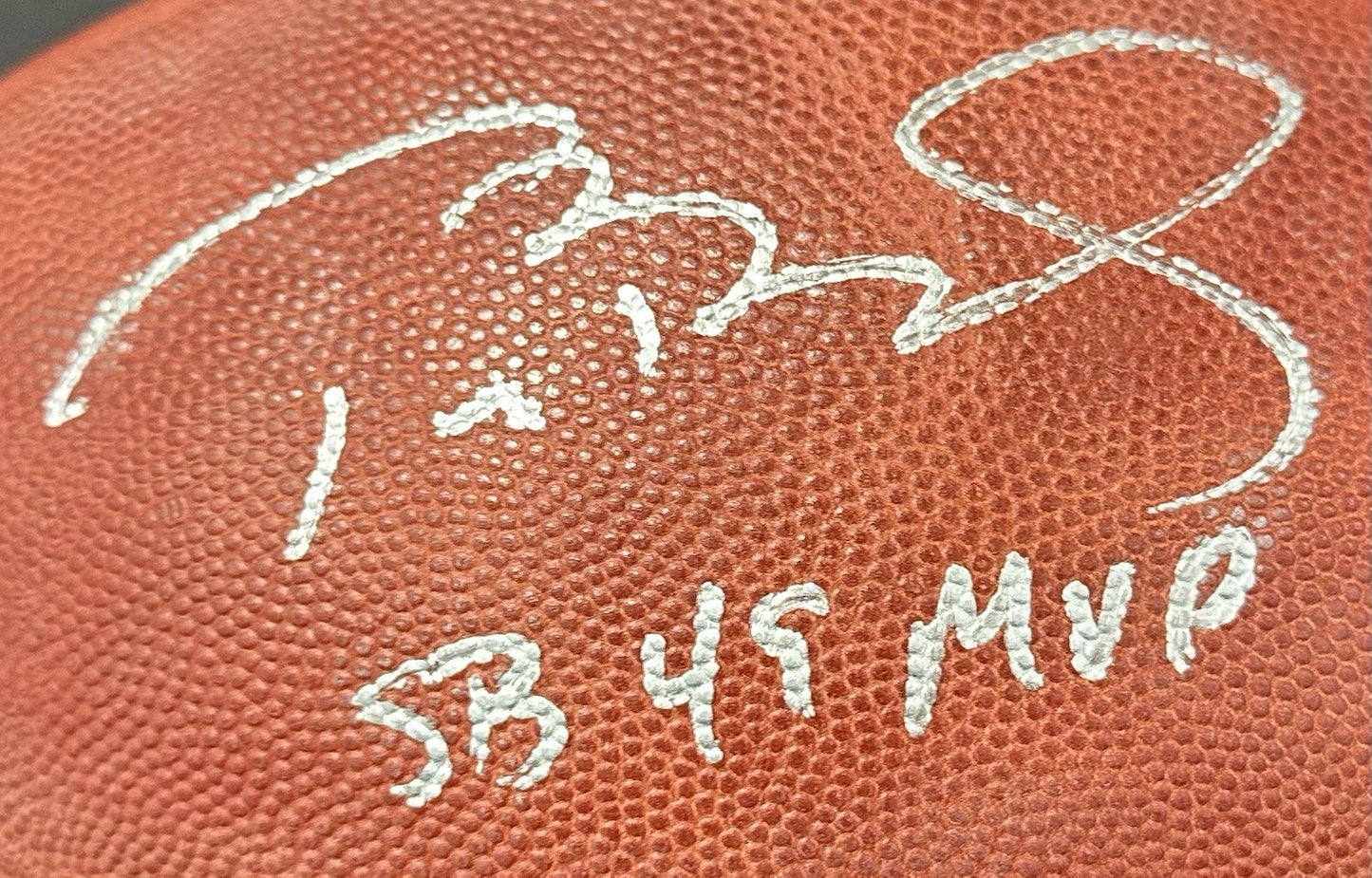 Tom Brady Signed Wilson Pro SB 49 Football SB MVP Auto Patriots Fanatics TRISTAR